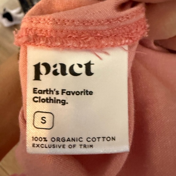 Pact Organic Cotton Pink Button-Up Romper - Picture 5 of 6
